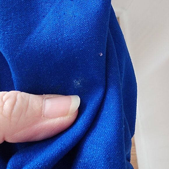 Vintage 80's Guy Laroche Paris Boutique Royal Blue Silk Sheath Dress W/Pockets - Picture 7 of 11